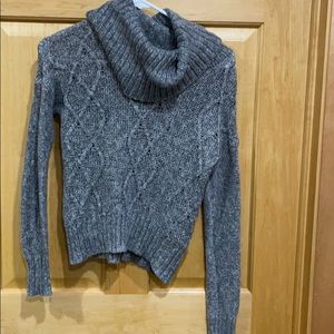 OhMG gray cowl neck knit sweater size S